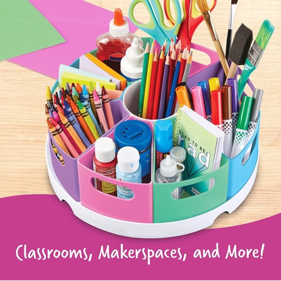 Learning Resources Create-a-Space Storage Center - Pastel Desk Art Organizer - Picture 3 of 10